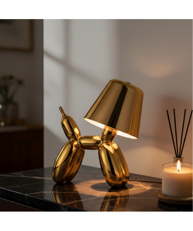 Metal Baloon Art LED Night Lamp – Mood Light for Bedroom & Living Room