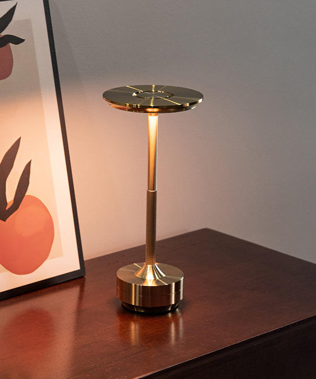 Luxury Cordless LED Table Lamp – Touch Control, Metal Body