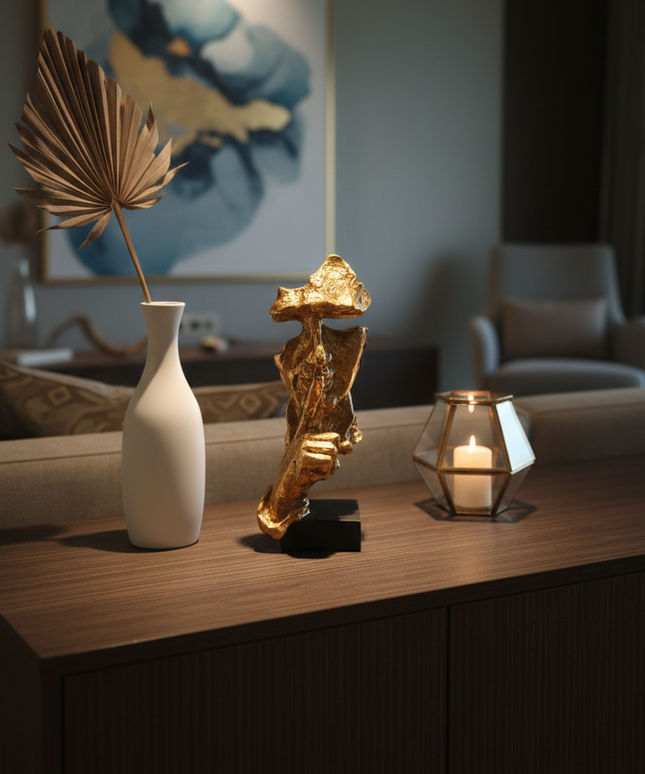 Abstract Human Form Resin Sculpture – Luxury Statement Decor