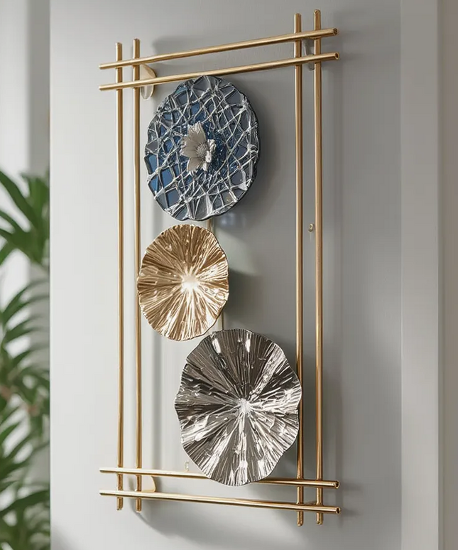 Elegant Trio Disc Metal Wall Art