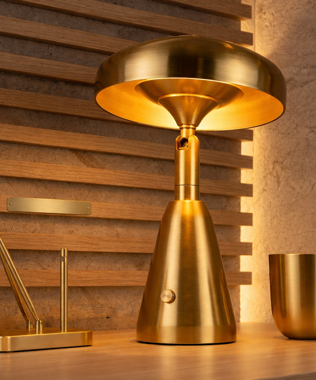 Minimalist Metal LED Table Lamp - 3 Color Modes