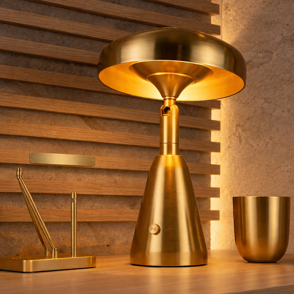 Minimalist Metal LED Table Lamp - 3 Color Modes