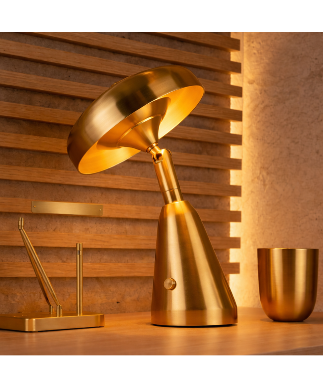 Minimalist Metal LED Table Lamp - 3 Color Modes