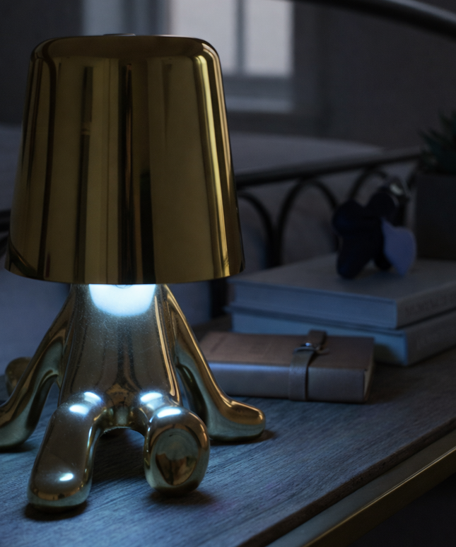 Modern Gold Decorative Table Lamp – Touch Sensor LED Bedside Lamp for Home & Bedroom