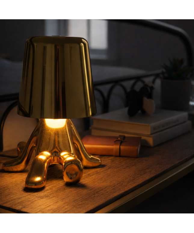 Modern Gold Decorative Table Lamp – Touch Sensor LED Bedside Lamp for Home & Bedroom