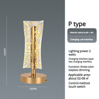 Crystal Glow LED Table Lamp – Modern Decorative Ambient Light