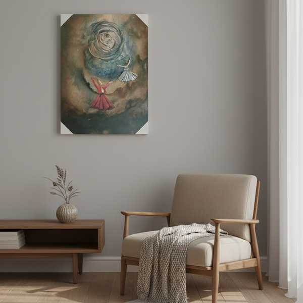 Sacred Ascent of the Dervishes Toward Inner Truth | Handmade Canvas Wall Art