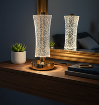 Crystal Glow LED Table Lamp – Modern Decorative Ambient Light