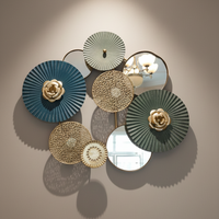 Modern Abstract Metal Wall Decor With Mirrors