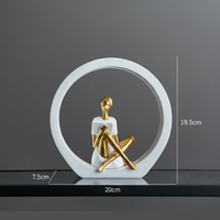 Modern Abstract Reader Resin Sculpture – Elegant Decorative Accent