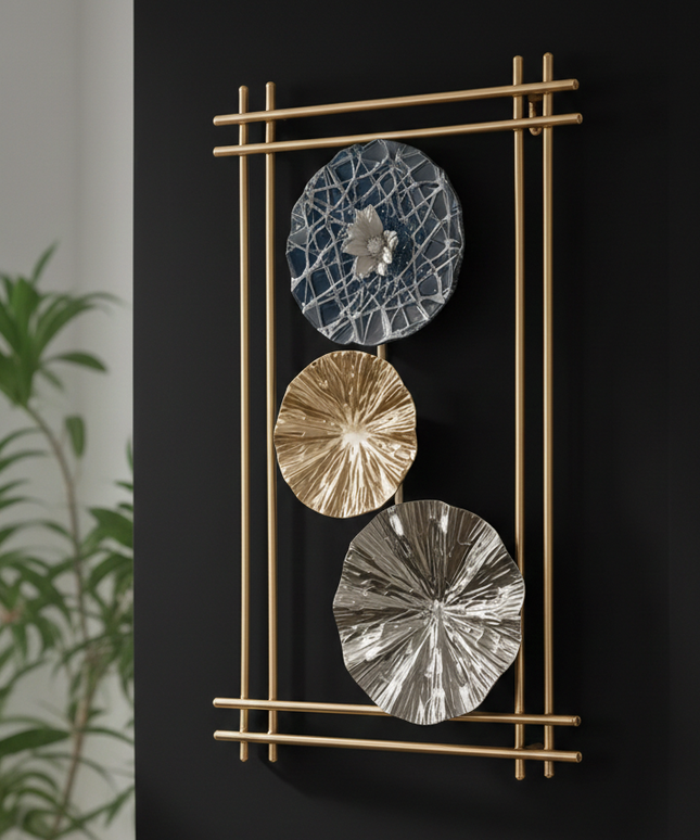 Elegant Trio Disc Metal Wall Art