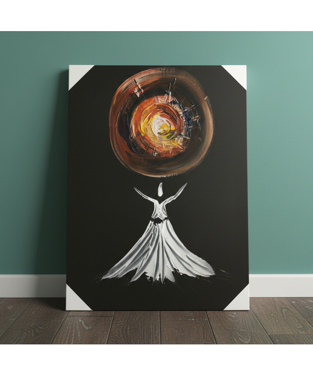 The Dervish and the Inner Light of Awakening| Handmade Canvas Wall Art