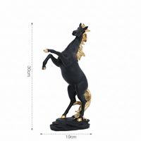 Elegant Horse Resin Sculptures – Decorative Pair