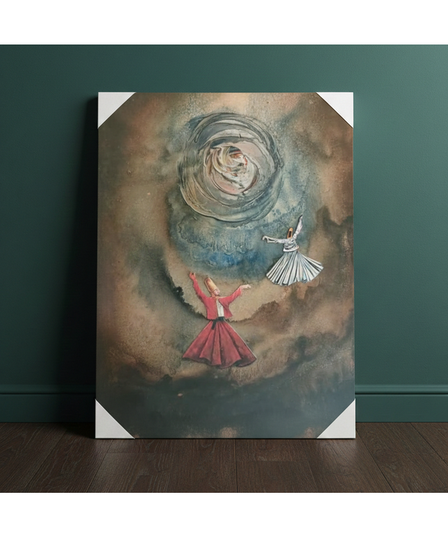 Sacred Ascent of the Dervishes Toward Inner Truth | Handmade Canvas Wall Art