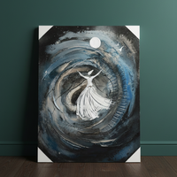 The Dervish in Infinite Motion and Stillness| Canvas Wall Art