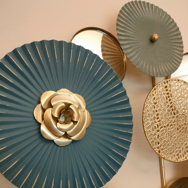 Modern Abstract Metal Wall Decor With Mirrors