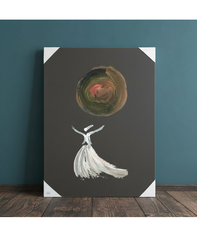 The Dervish and the Silent Universe | Handmade Canvas Wall Art