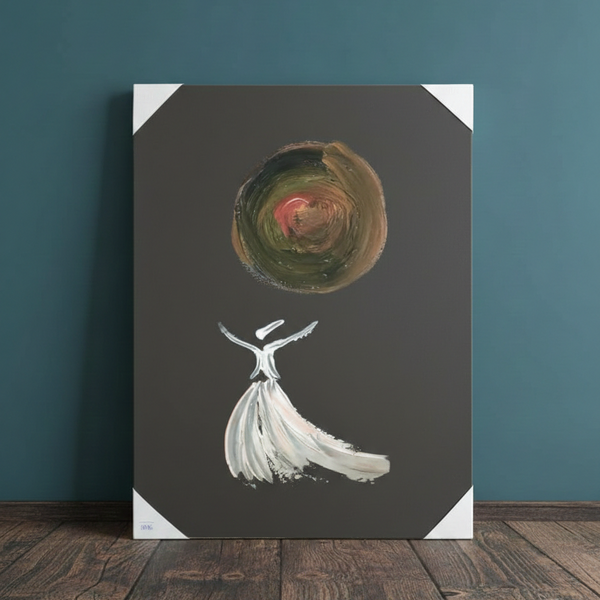 The Dervish and the Silent Universe | Handmade Canvas Wall Art