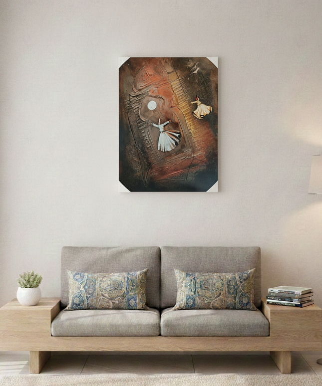 Journey of the Dervish Through Divine Silence | Canvas Wall Art