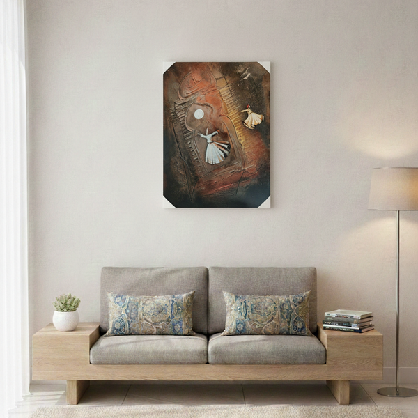 Journey of the Dervish Through Divine Silence | Canvas Wall Art
