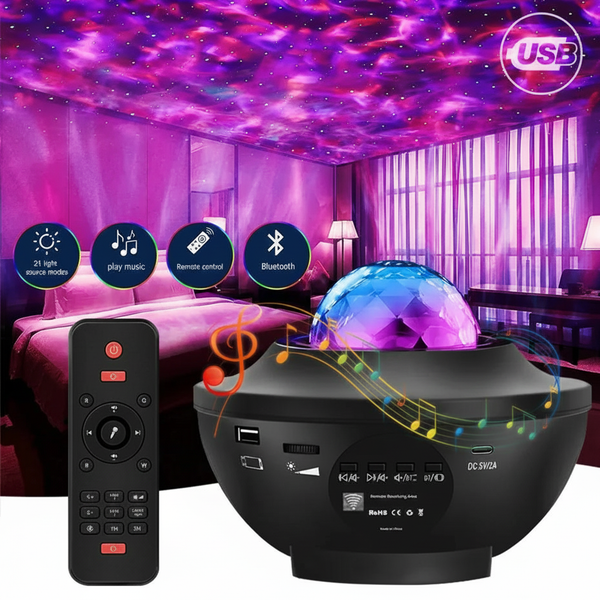 Galaxy Projector Night Light for Bedroom,Star Projector Light with Bluetooth speaker