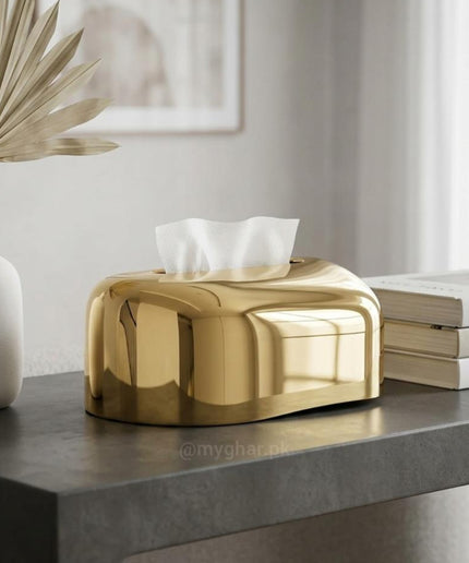 Modern Gold Tissue Box Cover for Home