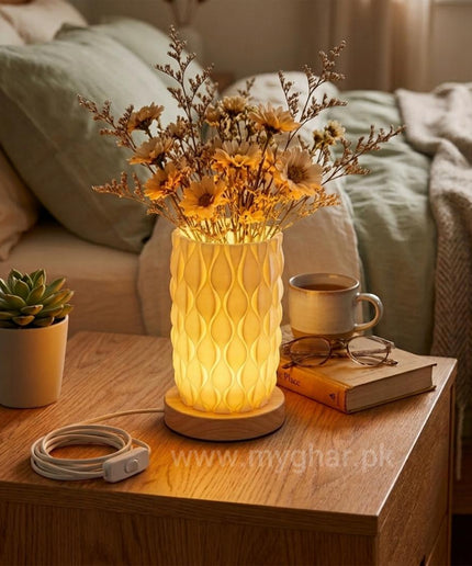 Modern Wooden Base LED Table Lamp