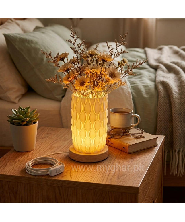 Modern Wooden Base LED Table Lamp