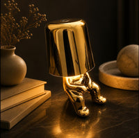 Luxury Gold Metal Desk Lamp – Sitting Character