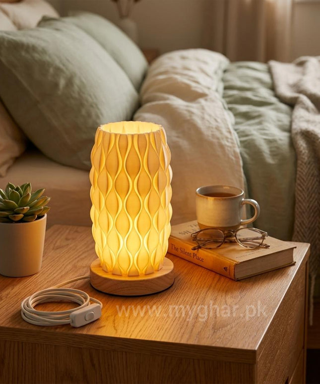 Modern Wooden Base LED Table Lamp