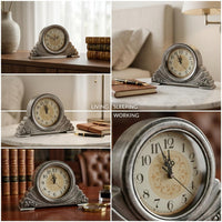 Vintage Silver Mantel Clock for Home & Office