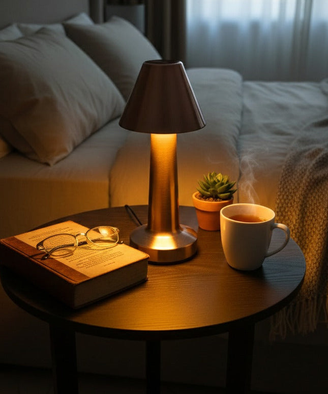SleekAura Touch Table Lamp – Modern Rechargeable Lamp