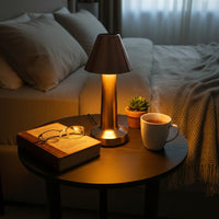 Copper Rose Gold LED Accent Light – Modern Rechargeable Mini Table Lamp