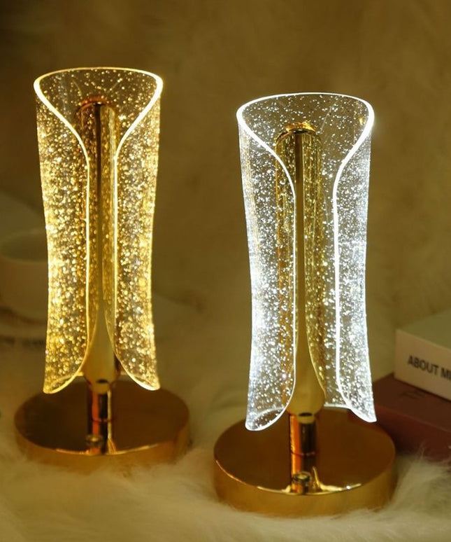 Crystal Glow LED Table Lamp – Modern Decorative Ambient Light