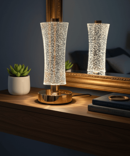 Crystal Glow LED Table Lamp – Modern Decorative Ambient Light