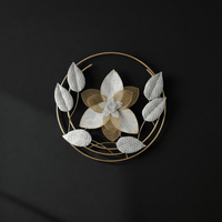 Elegant Floral Orbit Metal Wall Art