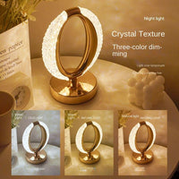 Round Shape Crystal Table Lamp, Luxury Modern Decorative Light for Bedroom, Living Room & Office