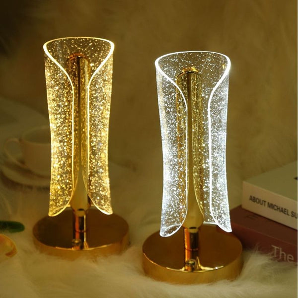 Crystal Glow LED Table Lamp – Modern Decorative Ambient Light