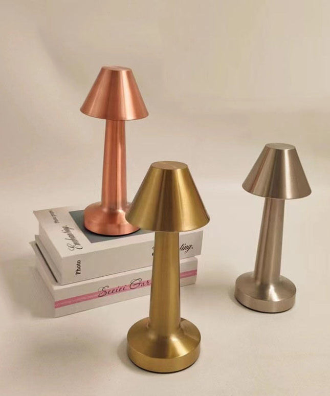 Copper Rose Gold LED Accent Light – Modern Rechargeable Mini Table Lamp