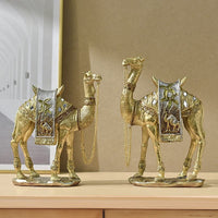 Royal Camel Resin Sculptures – Elegant Desert-Inspired Decor Pair