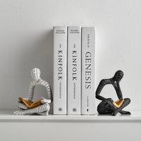 Abstract Reading Human Resin Figurines – Modern Artistic Decor Set
