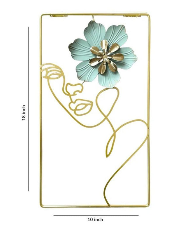 Golden Grace with Floral Touch Wall Art