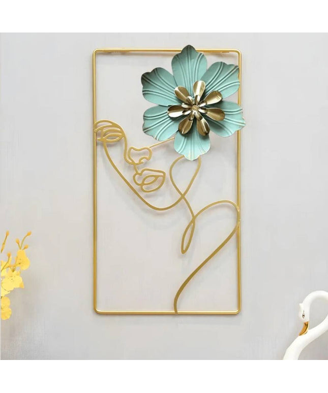 Golden Grace with Floral Touch Wall Art