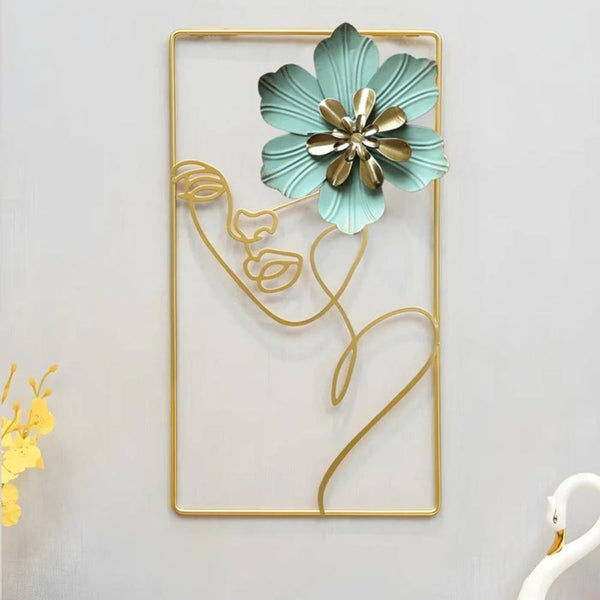 Golden Grace with Floral Touch Wall Art