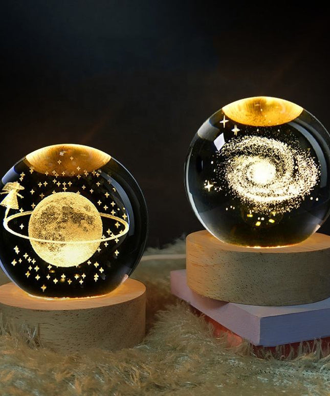Crystal Ball Night Lamp,Luminous Crystal 3d Ball Night Light