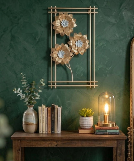 Modern Floral Composition Metal Wall Art Design