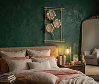 Modern Floral Composition Metal Wall Art Design