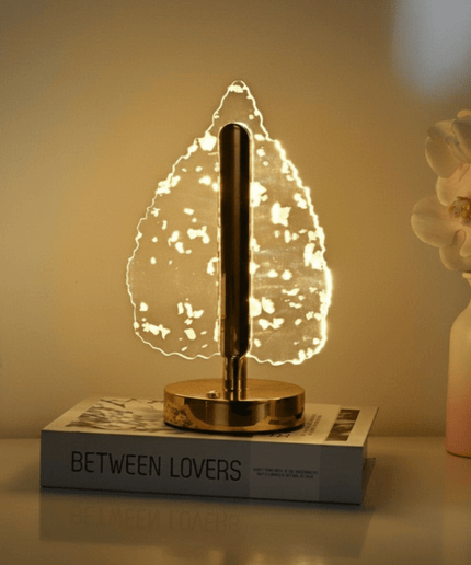 Leaf-shaped LED table lamp