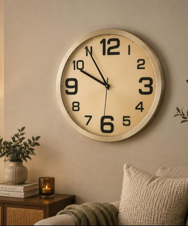 Neutral Tone Decorative Wall Clock