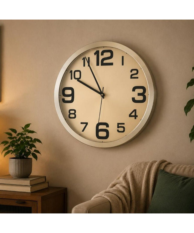 Neutral Tone Decorative Wall Clock